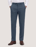 Blue Textured Chino Trouser