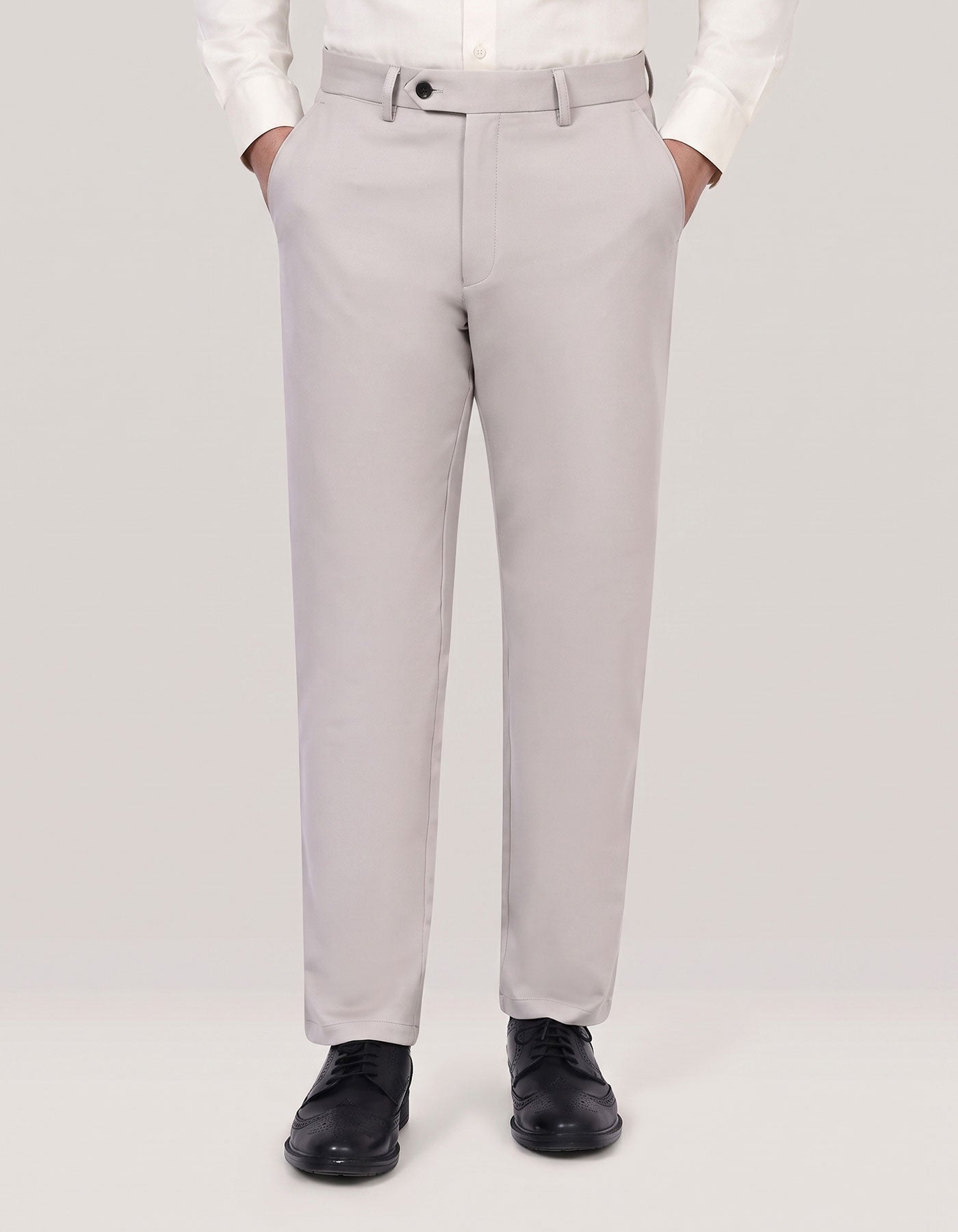 Stone Coloured Smart Fit Chinos