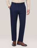 Navy Smart Fit Textured Chino Trouser