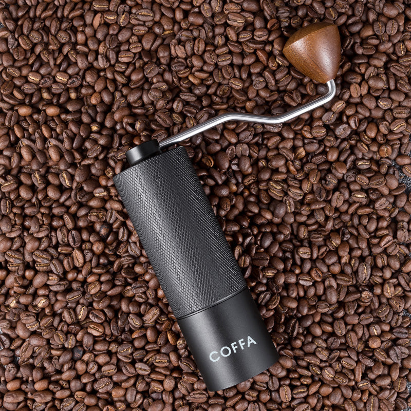 COFFA Manual Coffee Grinder | Stainless Steel Adjustable Burr Hand Crank