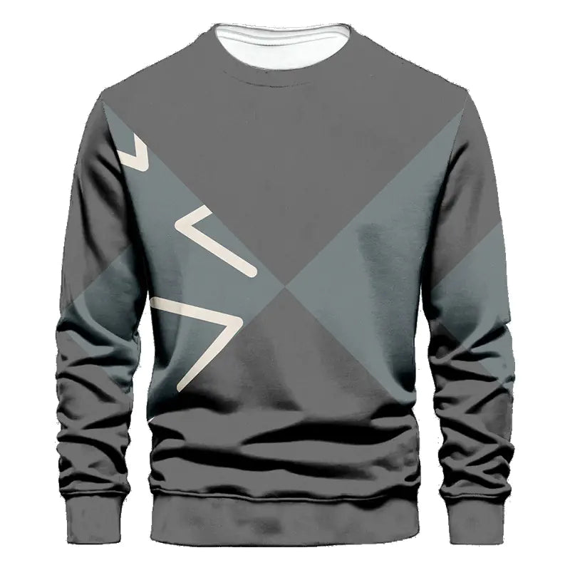 Printed Long Sleeve Casual Sweater for Unique Style