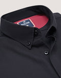 Black Long Sleeve Button Down Casual Shirt