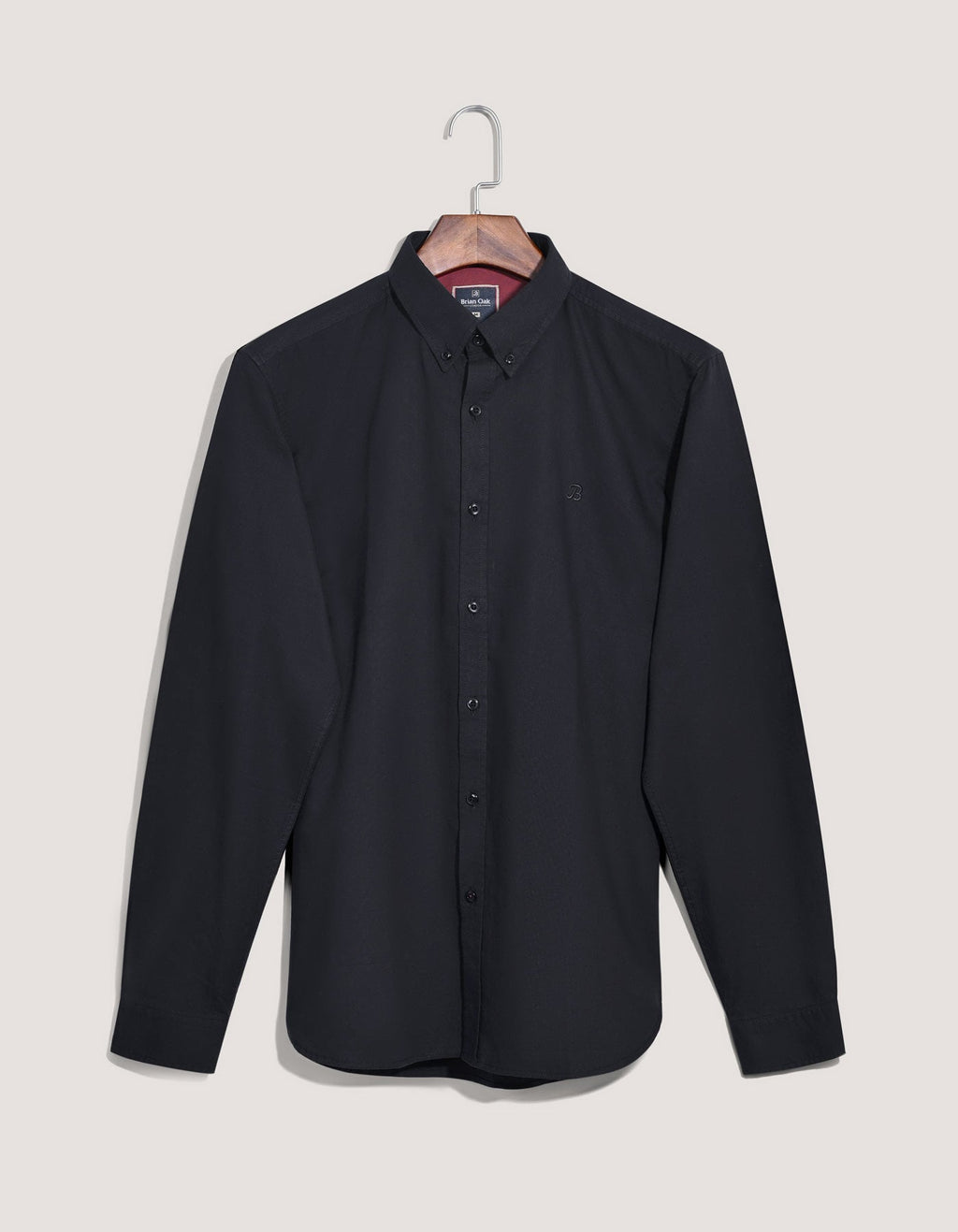 Black Long Sleeve Button Down Casual Shirt