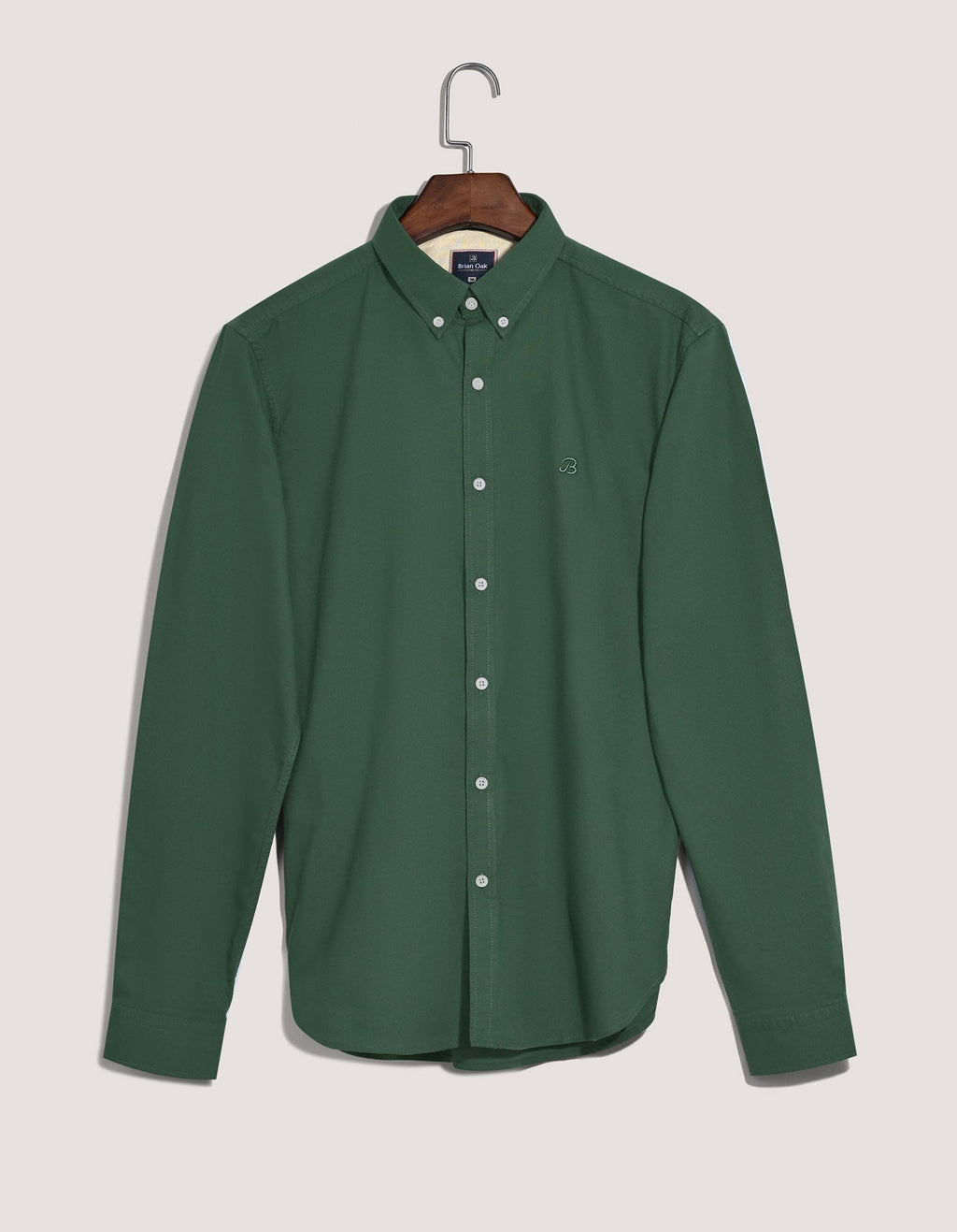 Dark Green Long Sleeve Button Down Casual Shirt