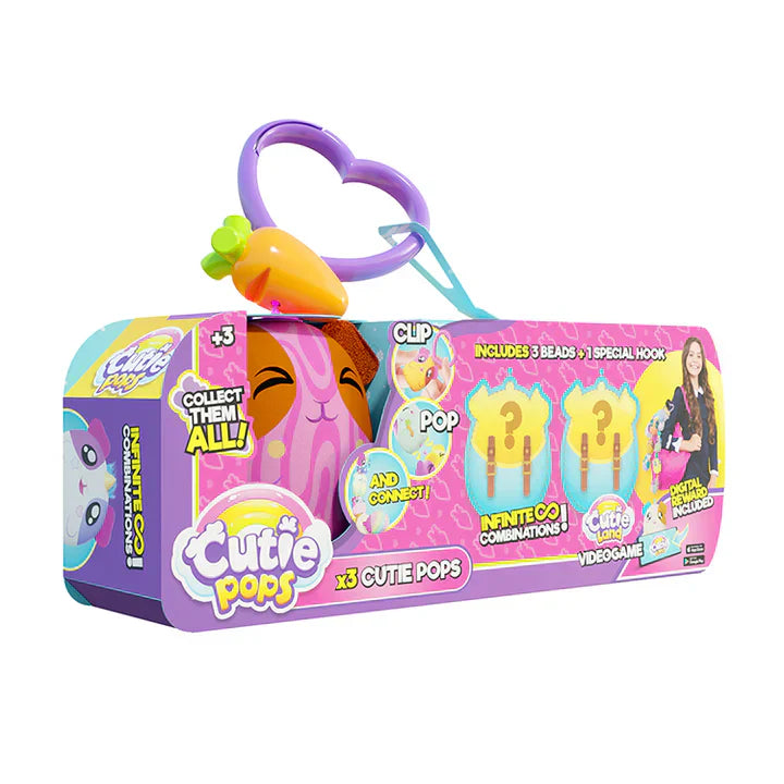 Snaps Cutie Land Surprise Mini Plush 3-Pack – Collectible Toy Chains