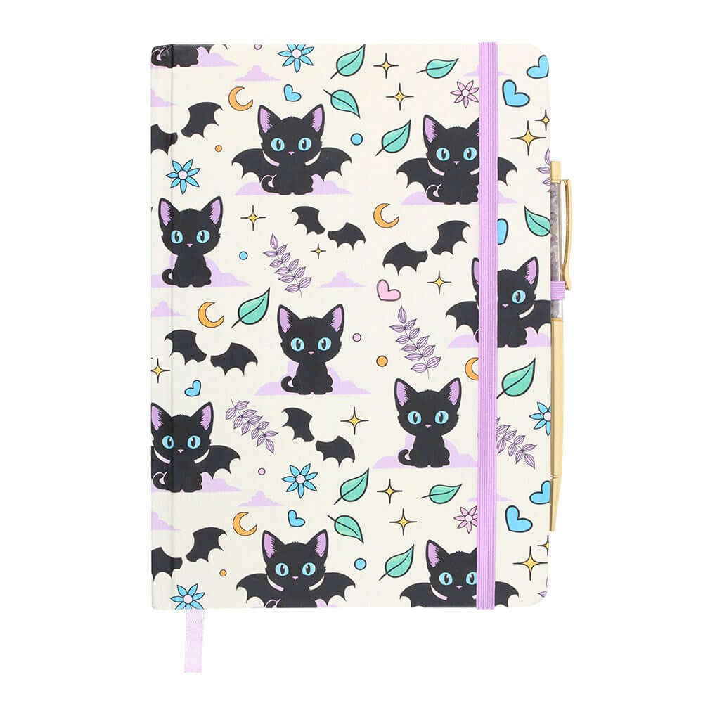 Kate's Clothing Cute & Creepy A5 Notebook with Amethyst Chip Pen