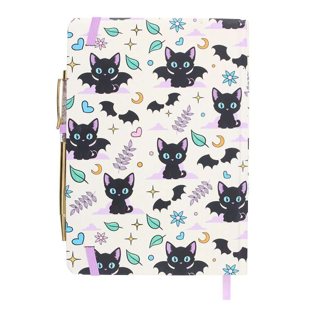 Kate's Clothing Cute & Creepy A5 Notebook with Amethyst Chip Pen