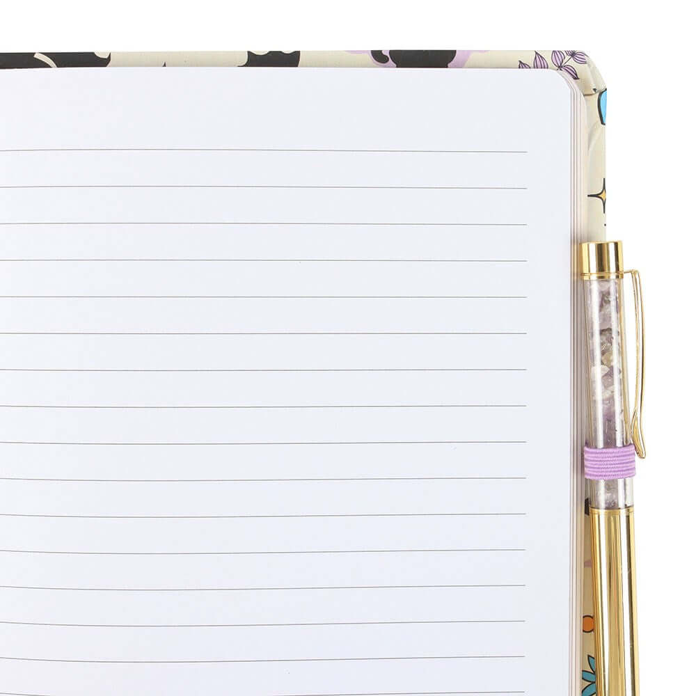 Kate's Clothing Cute & Creepy A5 Notebook with Amethyst Chip Pen