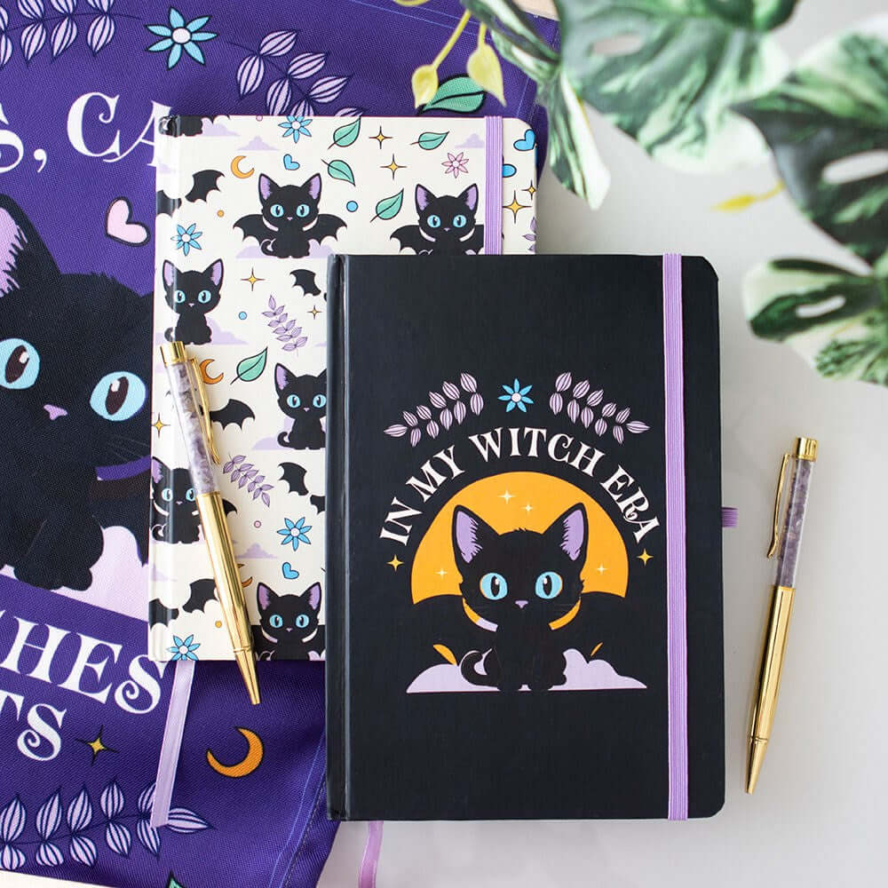 Kate's Clothing Cute & Creepy A5 Notebook with Amethyst Chip Pen