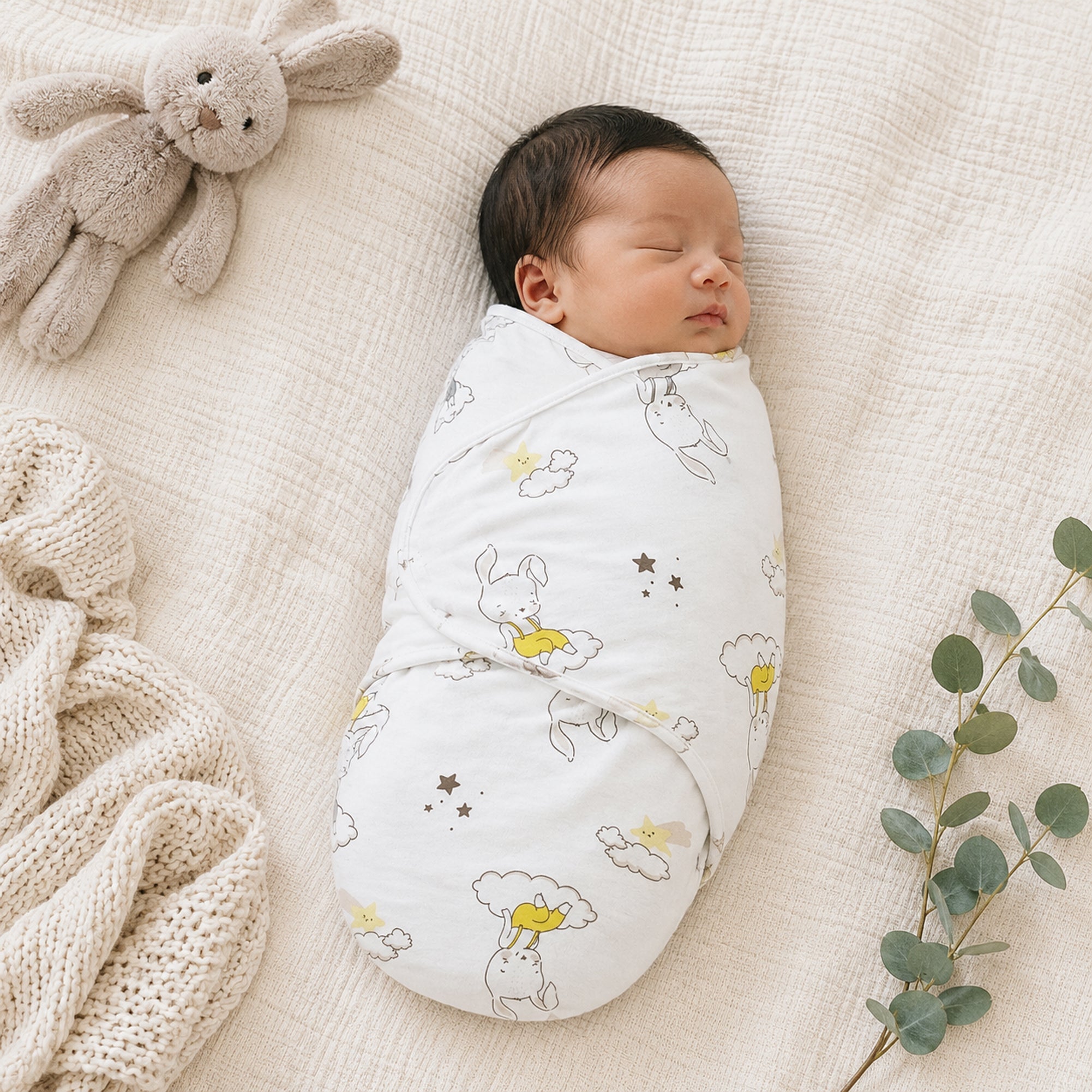 Callowesse Newborn Baby Swaddle 0-3 Months – Bunny Dreams