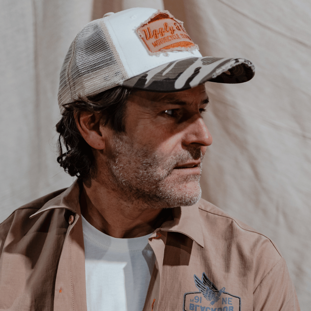 Uggly and Co Camo Diamond Trucker Hat – Distressed Adjustable Mesh Cap