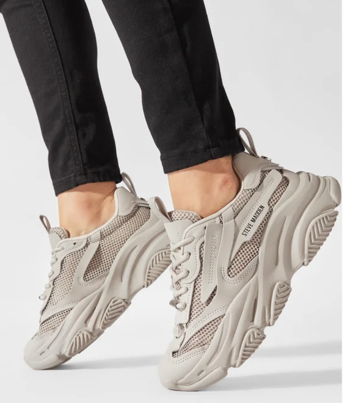 Steve Madden Possession-E Women's Chunky Trainers - Taupe - UK 5.5