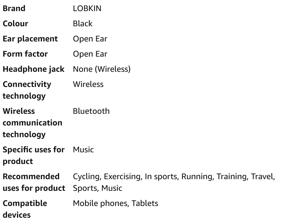 LOBKIN S18 Open Ear Wireless Earbuds | 4GB Memory Bone Conduction