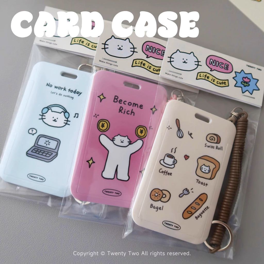 LuLuFun Studio Kitty ID Card Protector – Durable Plastic Badge Holder