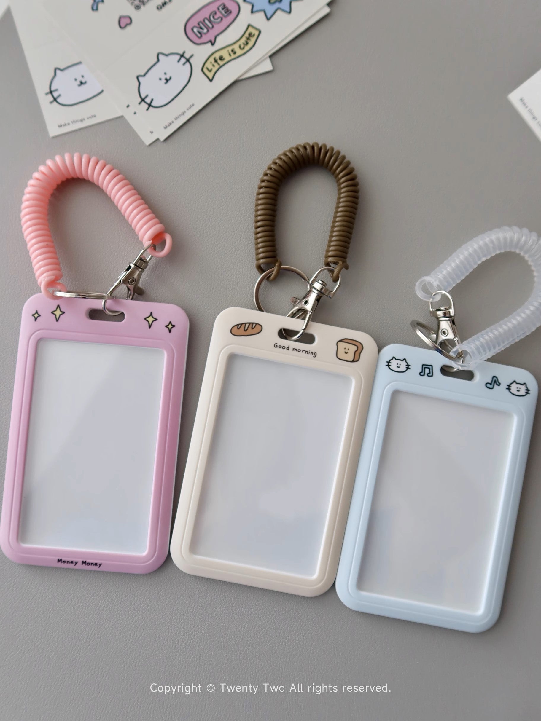 LuLuFun Studio Kitty ID Card Protector – Durable Plastic Badge Holder