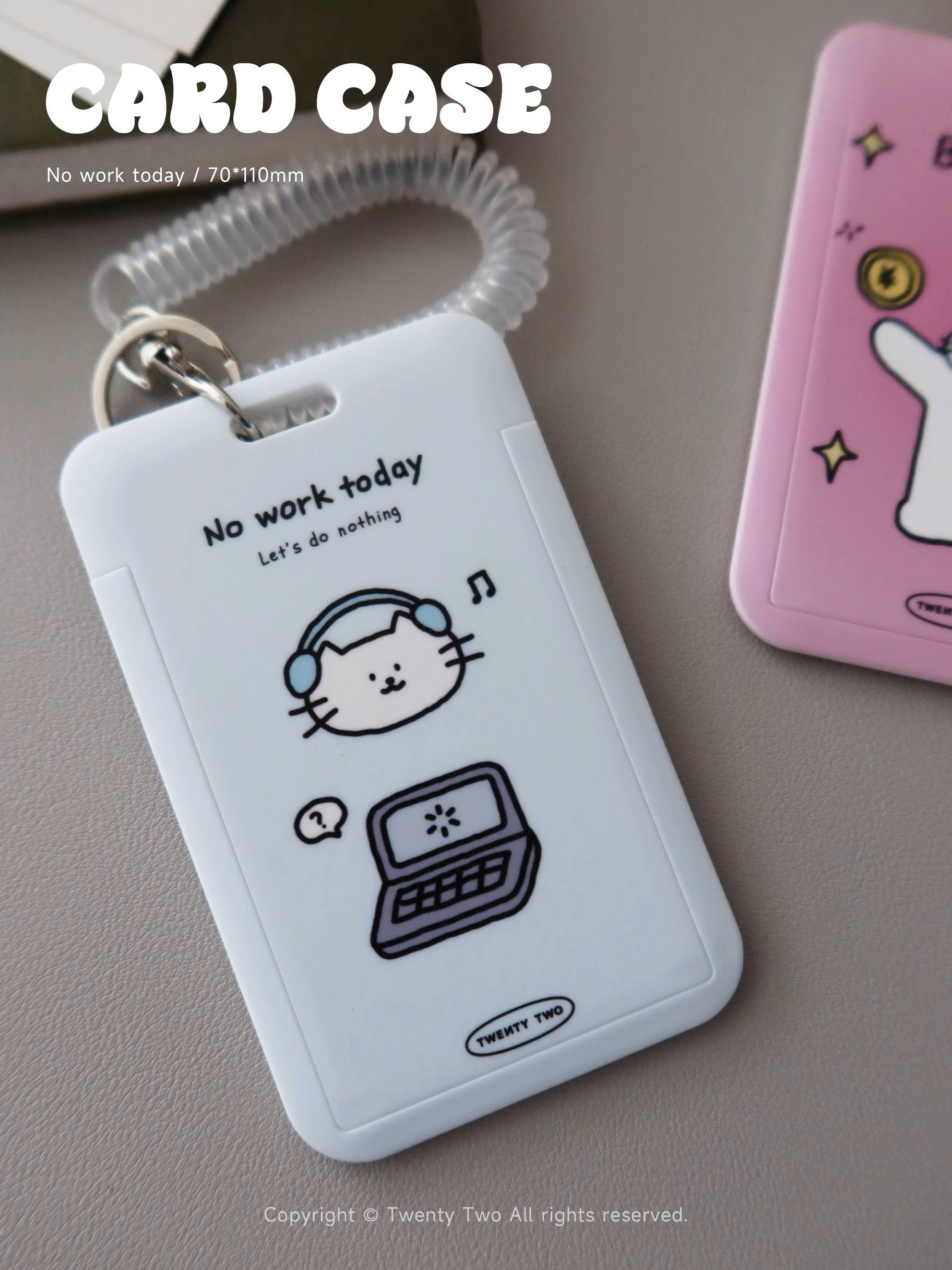 LuLuFun Studio Kitty ID Card Protector – Durable Plastic Badge Holder