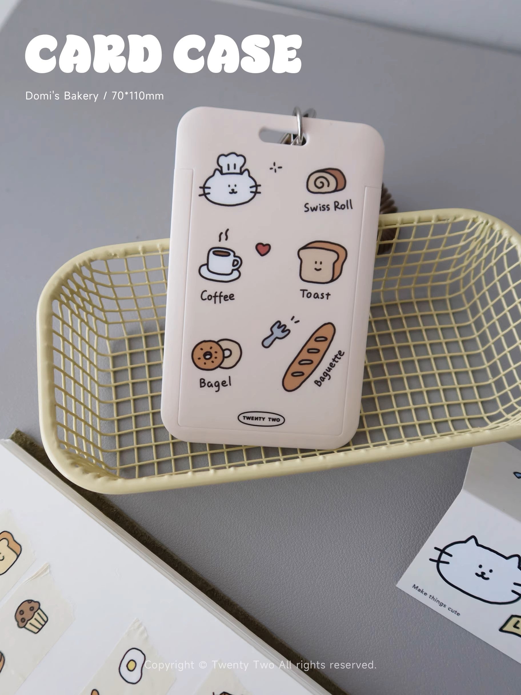 LuLuFun Studio Kitty ID Card Protector – Durable Plastic Badge Holder