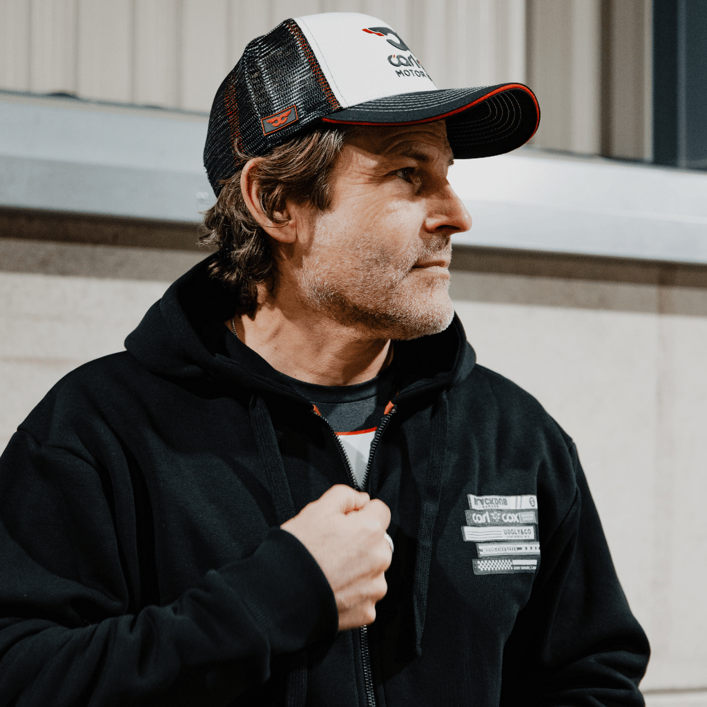 Uggly & Co x Carl Cox Motorsport Tape Zip-Up Hoodie – Heavyweight