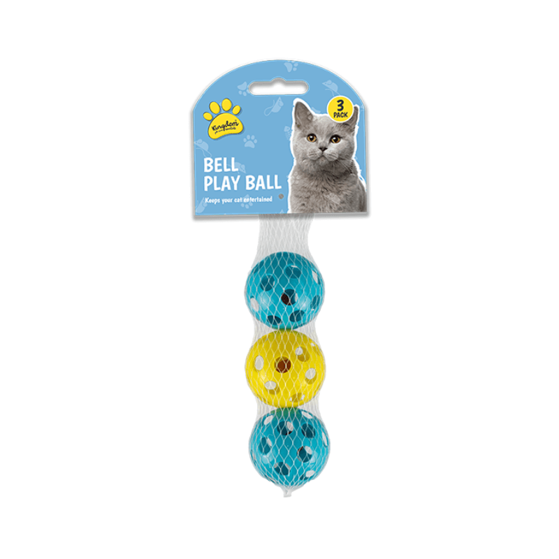 PoundFun Cat Bell Ball Toys – Interactive Feline Exercise & Play Balls