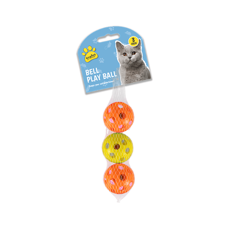 PoundFun Cat Bell Ball Toys – Interactive Feline Exercise & Play Balls