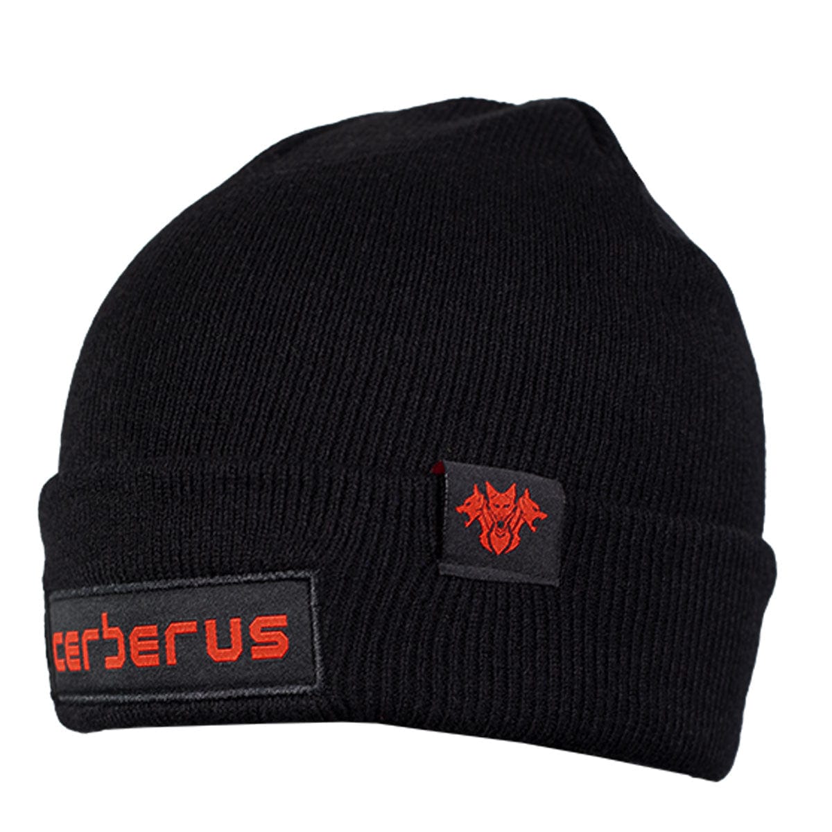 CERBERUS Strength CORE Beanie - Black Acrylic Knit Stretch-Fit Hat