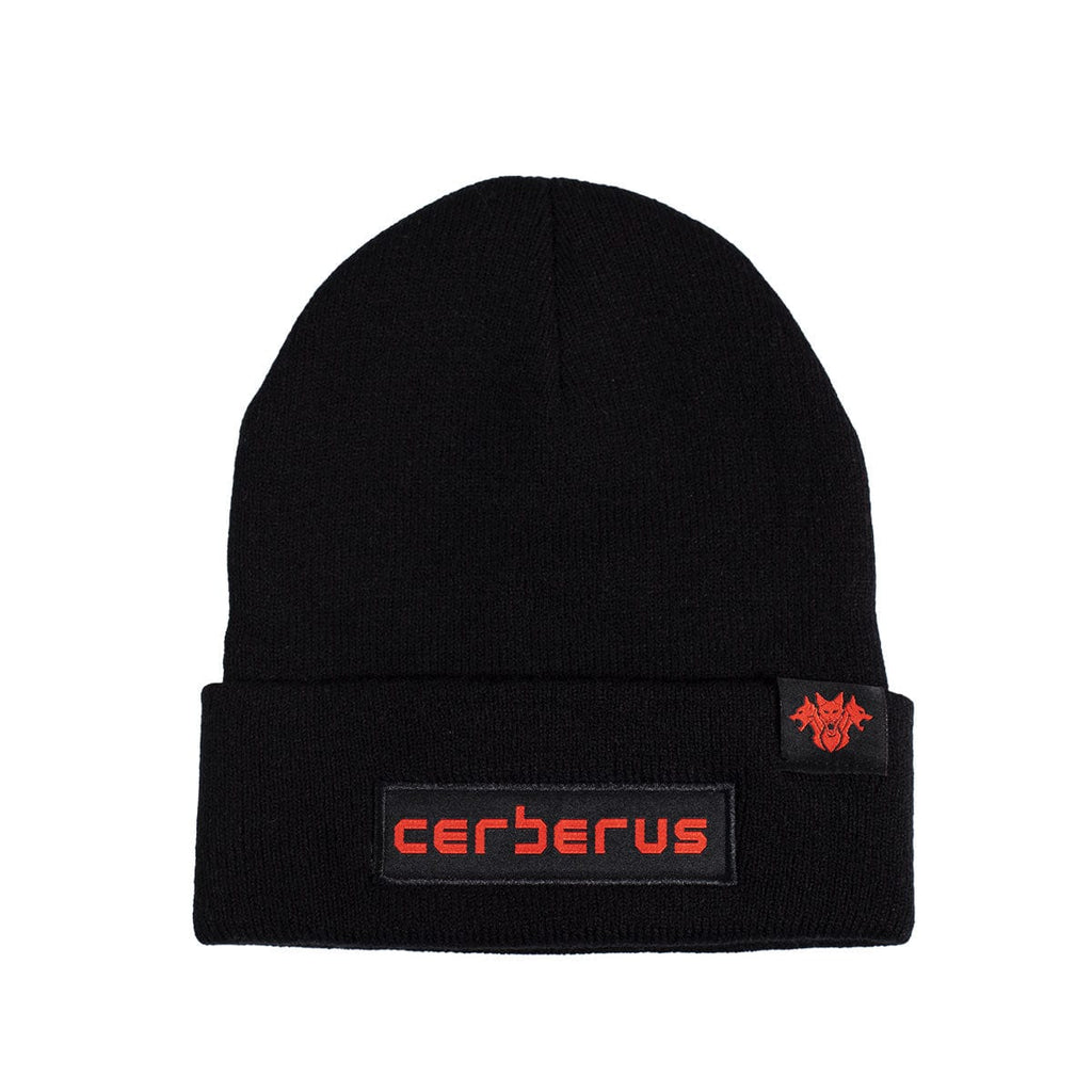 CERBERUS Strength CORE Beanie - Black Acrylic Knit Stretch-Fit Hat