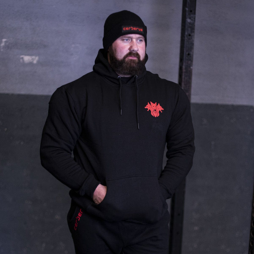 CERBERUS Strength CORE Hoodie – Black Cotton Blend Pullover Sweatshirt