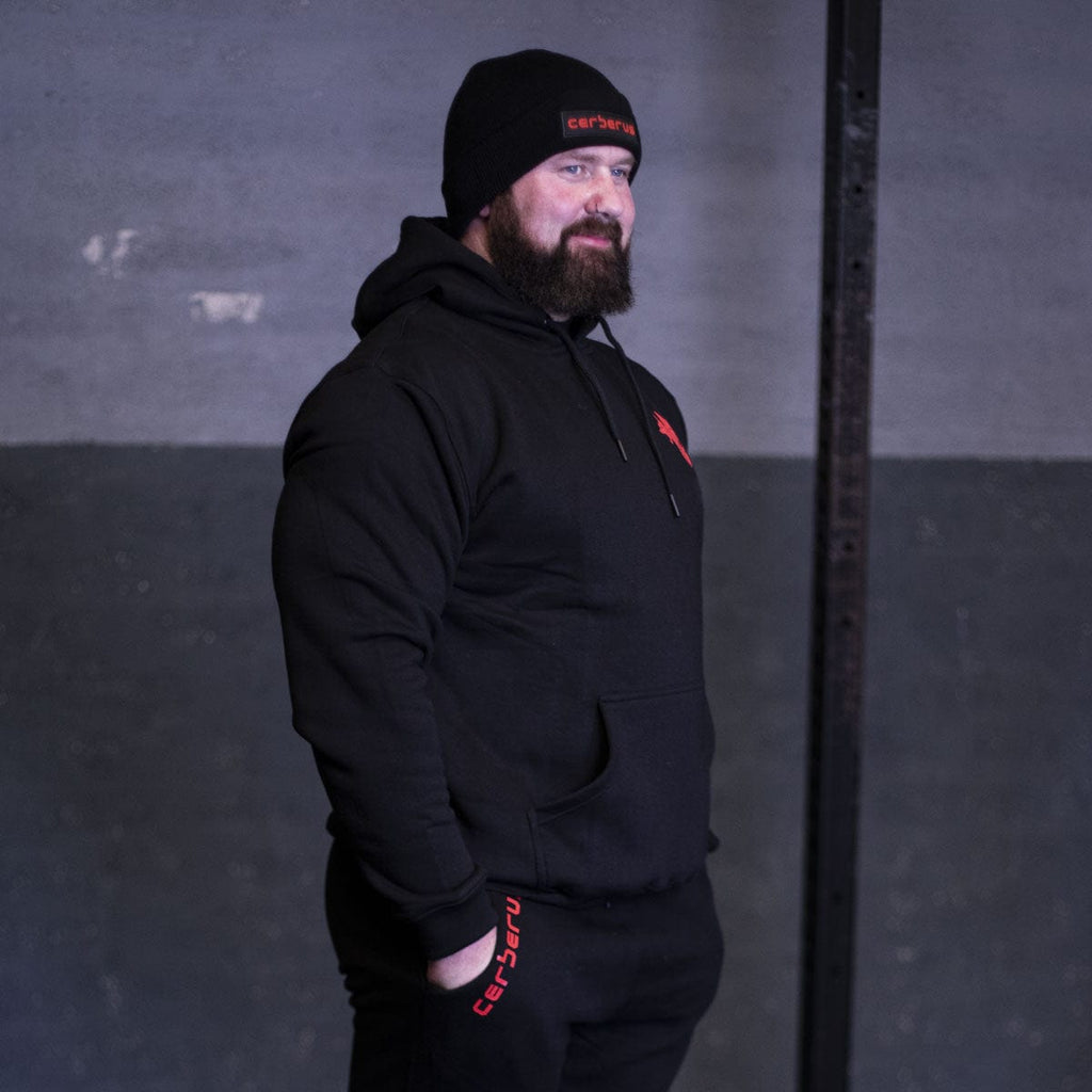 CERBERUS Strength CORE Hoodie – Black Cotton Blend Pullover Sweatshirt