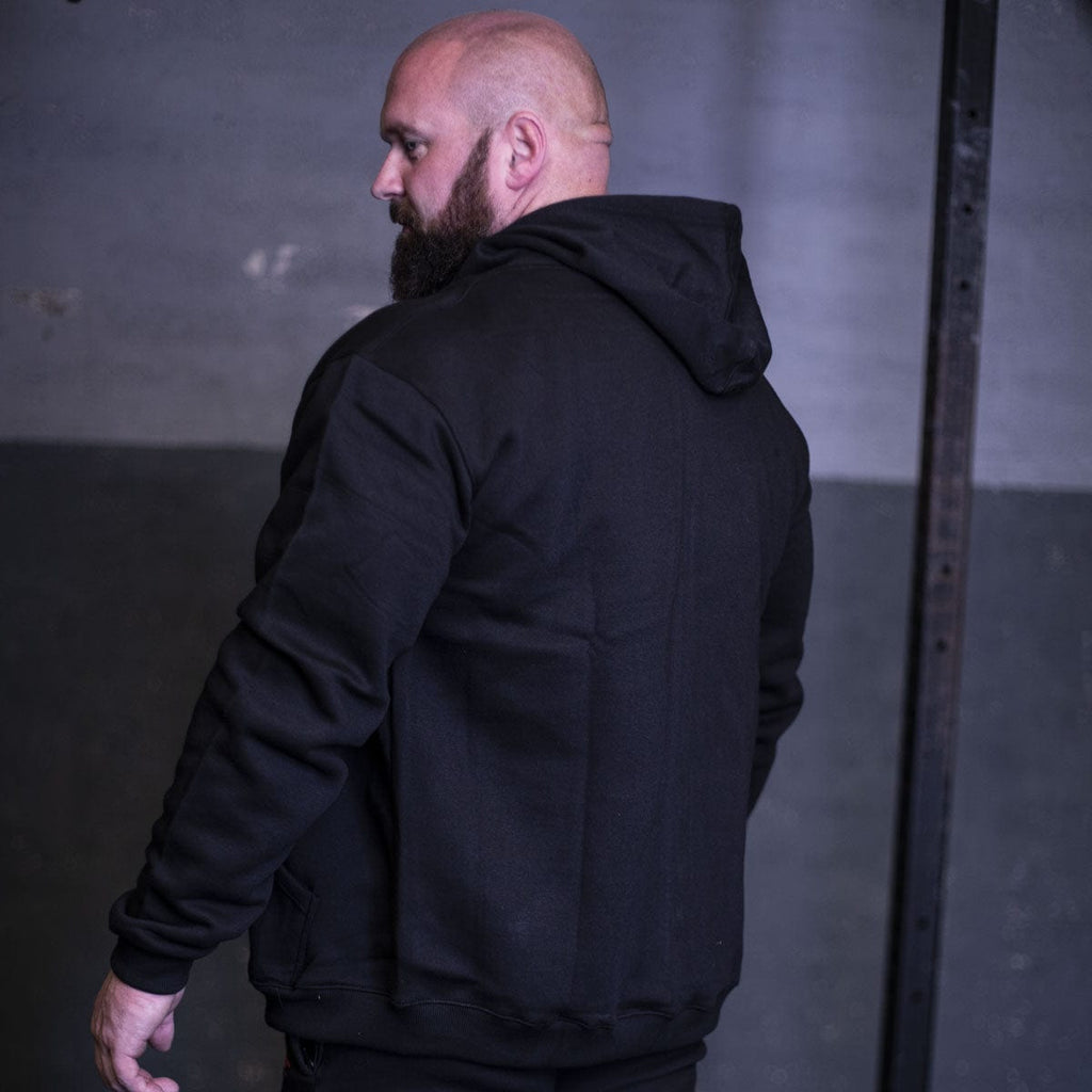 CERBERUS Strength CORE Zippy – Premium Cotton Zip-Up Hoodie (Black)