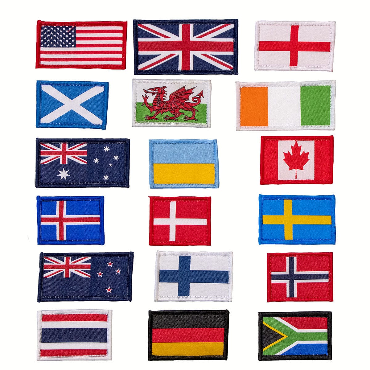 Country Flag Patches | Embroidered Hook and Loop by CERBERUS Strength