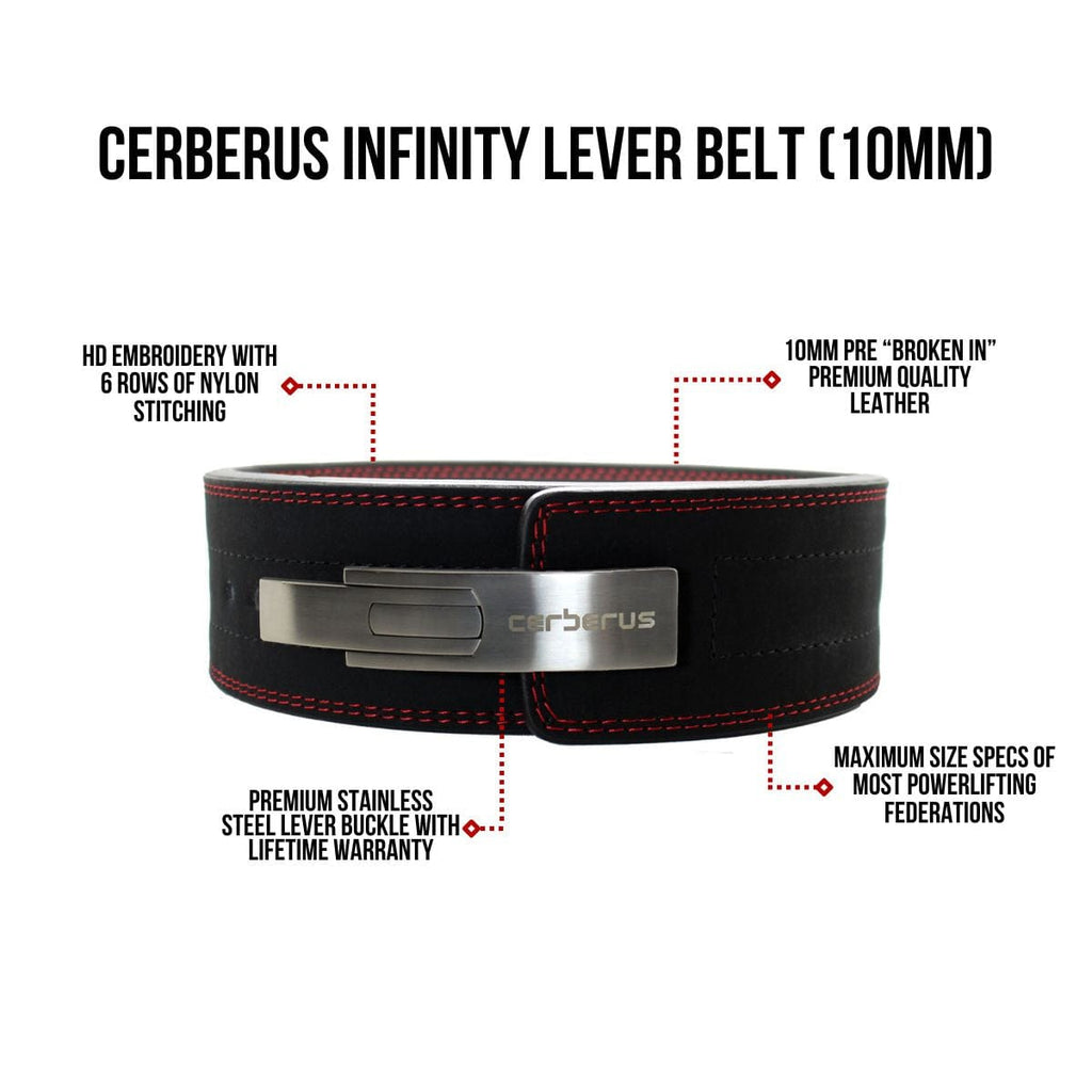 Cerberus Strength Infinity Lever Belt | 10mm Leather Weightlifting Belt
