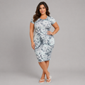Tie Dye Short Sleeve Stretchy T-Shirt Dress