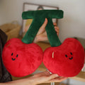 LuLuFun Studio Cherry Plush Pillow – Soft Red Kawaii Food Cushion Toy