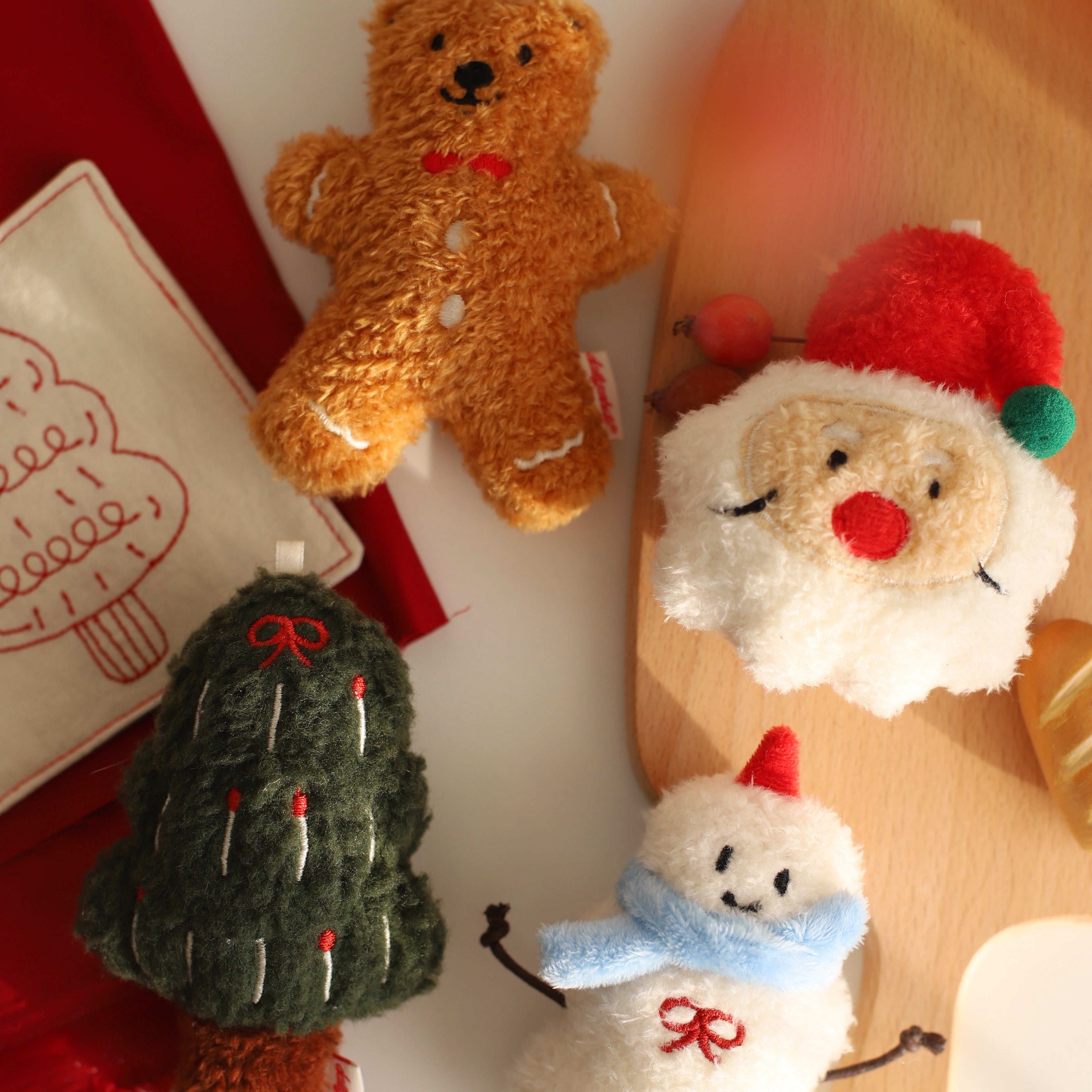 LuLuFun Studio Christmas Plush Bag Charm | Soft Holiday Keychain