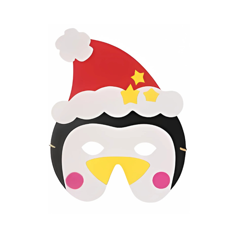 PoundFun Christmas Penguin Mask – Festive Holiday Party Face Covering