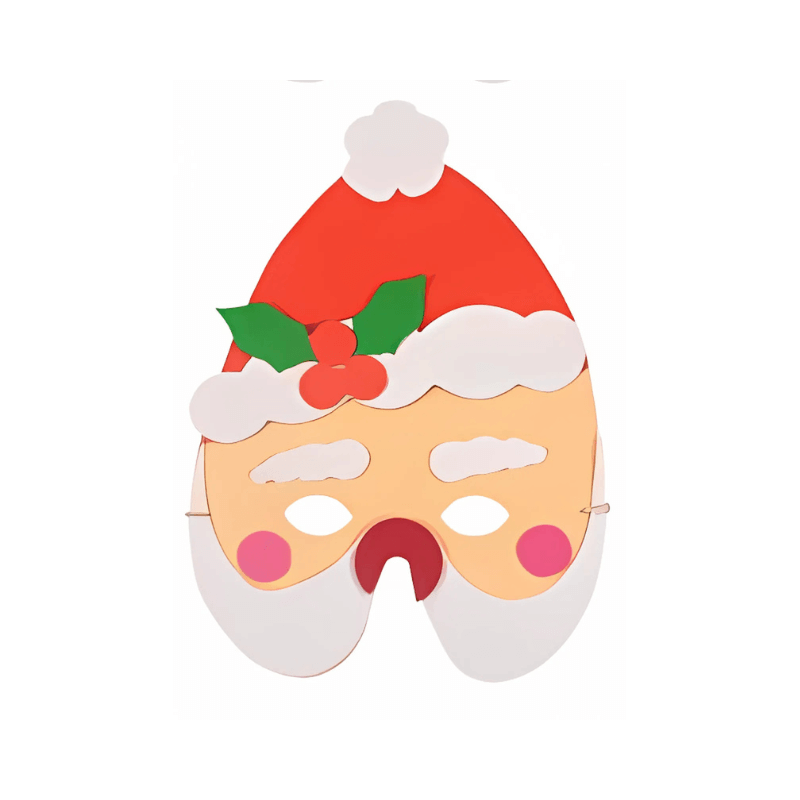 PoundFun Christmas Santa Mask – Festive Holiday Costume Accessory