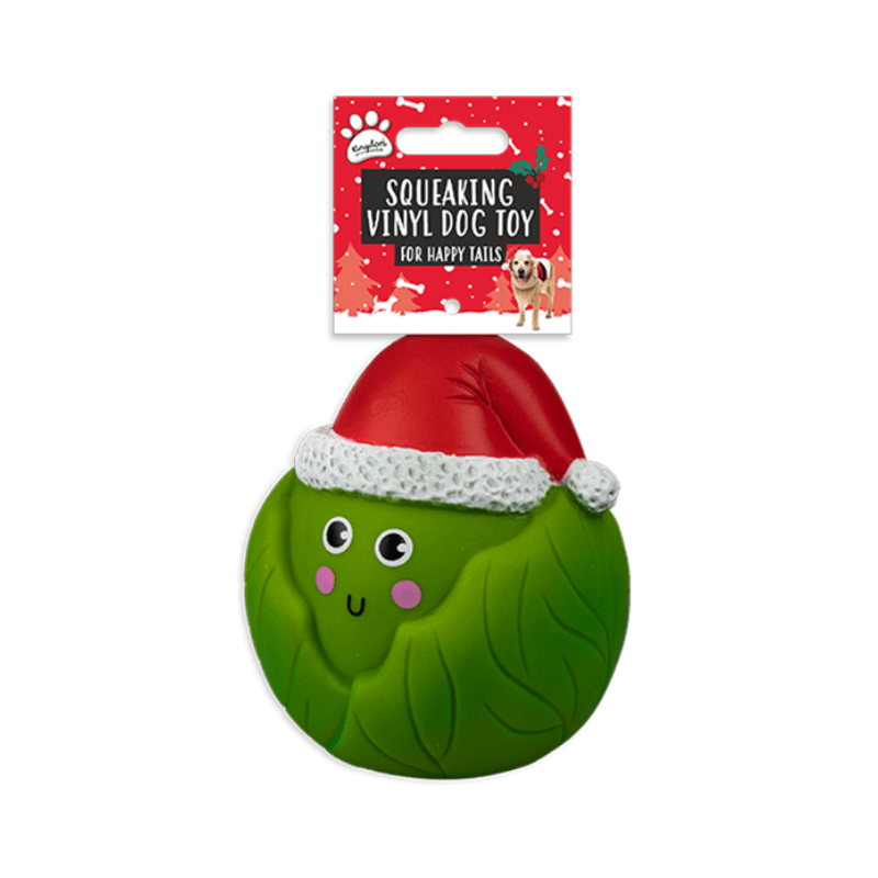 PoundFun Christmas Squeaking Dog Toy – Festive Plush Squeaky Pet Toy
