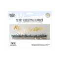 PoundFun Christmas Gold Banner – Elegant Shimmering Holiday Party Decor
