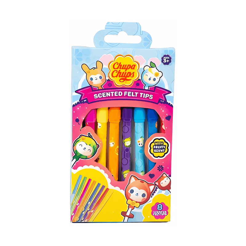 Chupa Chups Fruit Scented Felt Tips – 8 Pack Colourful Art Markers