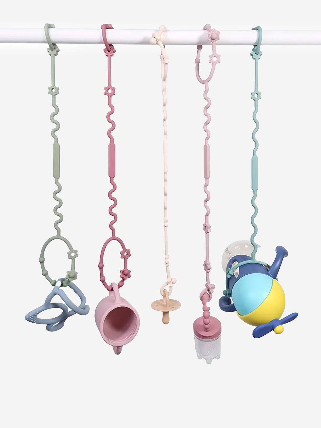 Bloom Bambini Blue Adjustable Teether and Pacifier Clip | BPA-Free