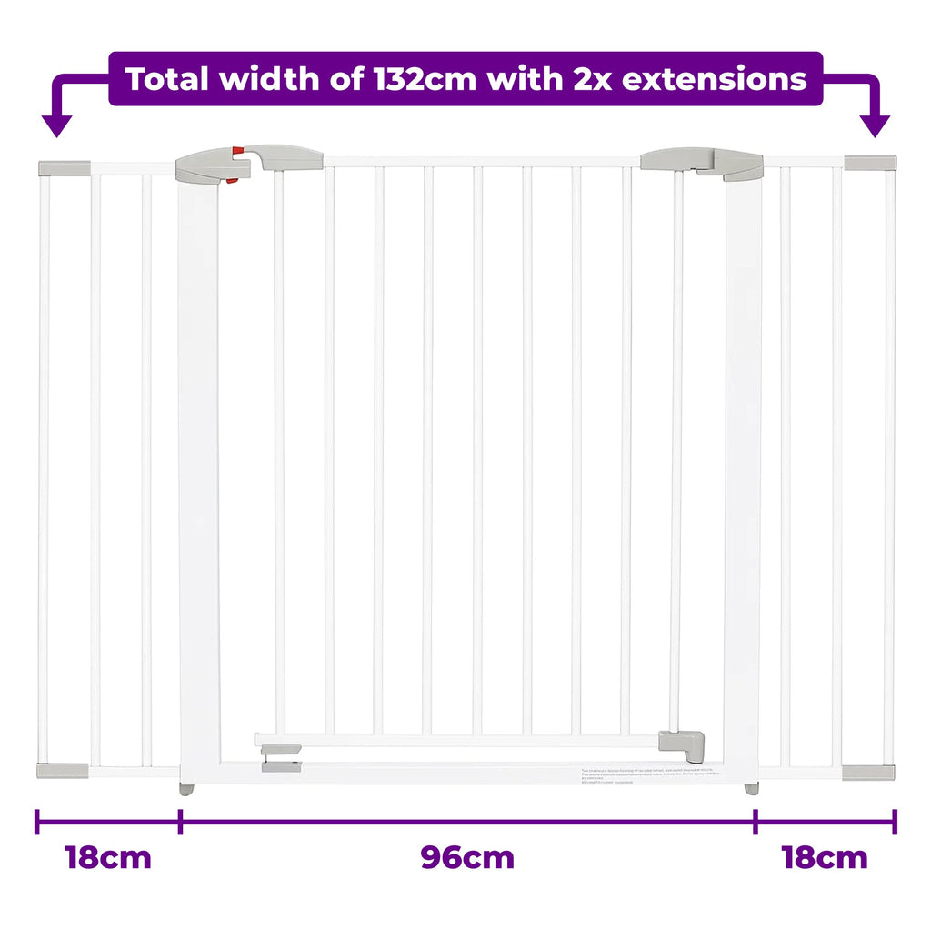 Clippasafe Swing Shut Gate 18cm Extension – White
