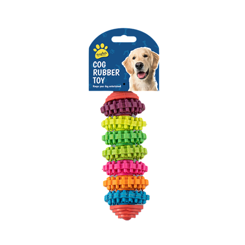 PoundFun Cog Dog Toy – Durable Dental Chew & Interactive Fetch Toy