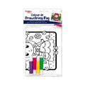 PoundFun DIY Colour Your Own Canvas Drawstring Bag for Girls