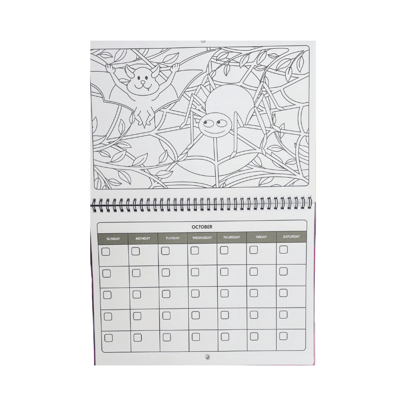 PoundFun Paint Your Own Calendar – DIY Creative Colouring Planner
