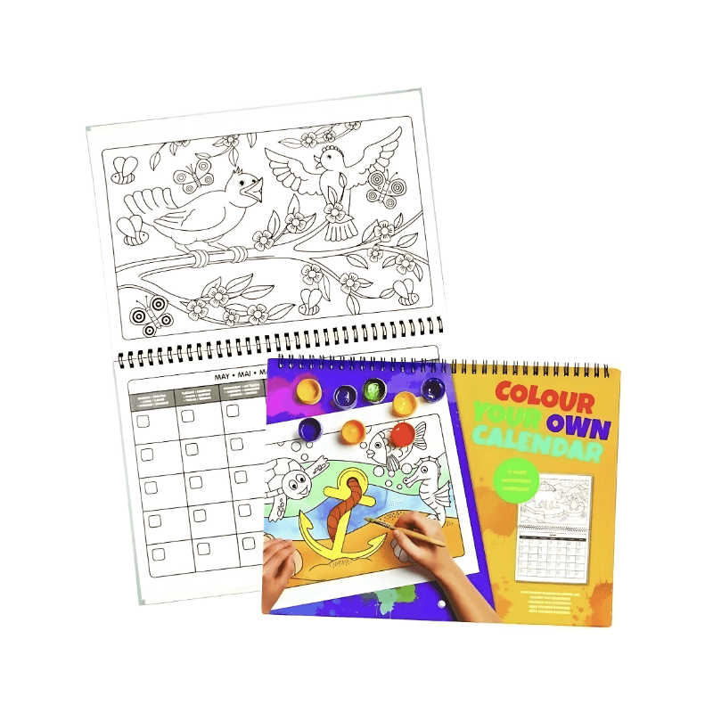 PoundFun Paint Your Own Calendar – DIY Creative Colouring Planner