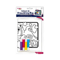 PoundFun Colour Your Own Dinosaur Drawstring Bag - DIY Cotton Craft Kit