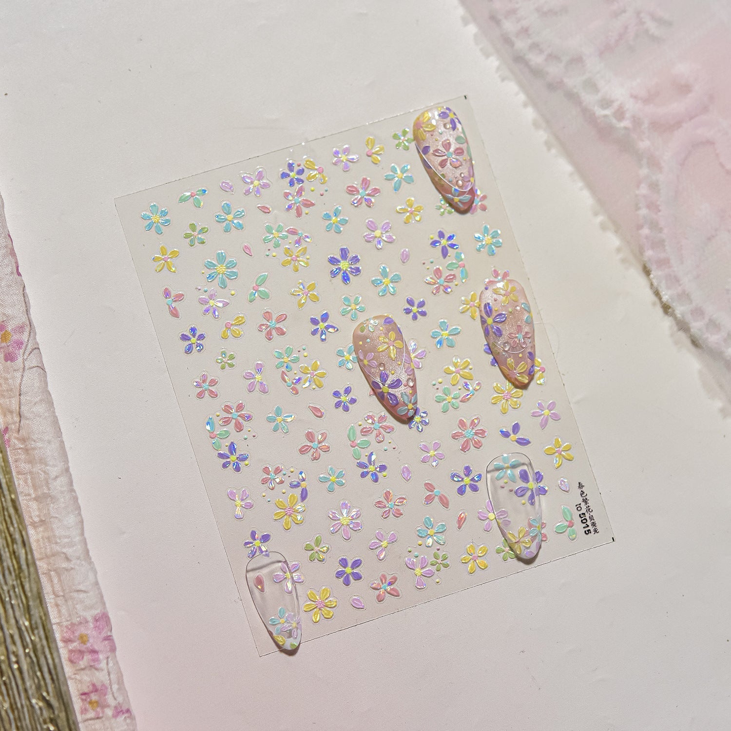 LuLuFun Studio Spring Flower Nail Deco Stickers – Floral Nail Decals