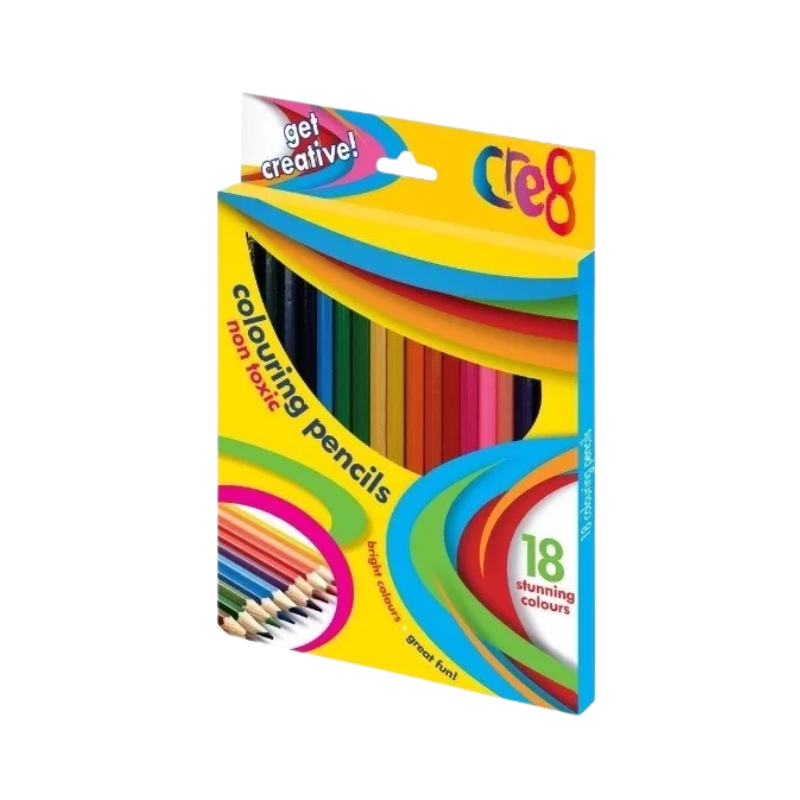 PoundFun Colouring Pencils 18 Pack – Vibrant Drawing & Sketching Set