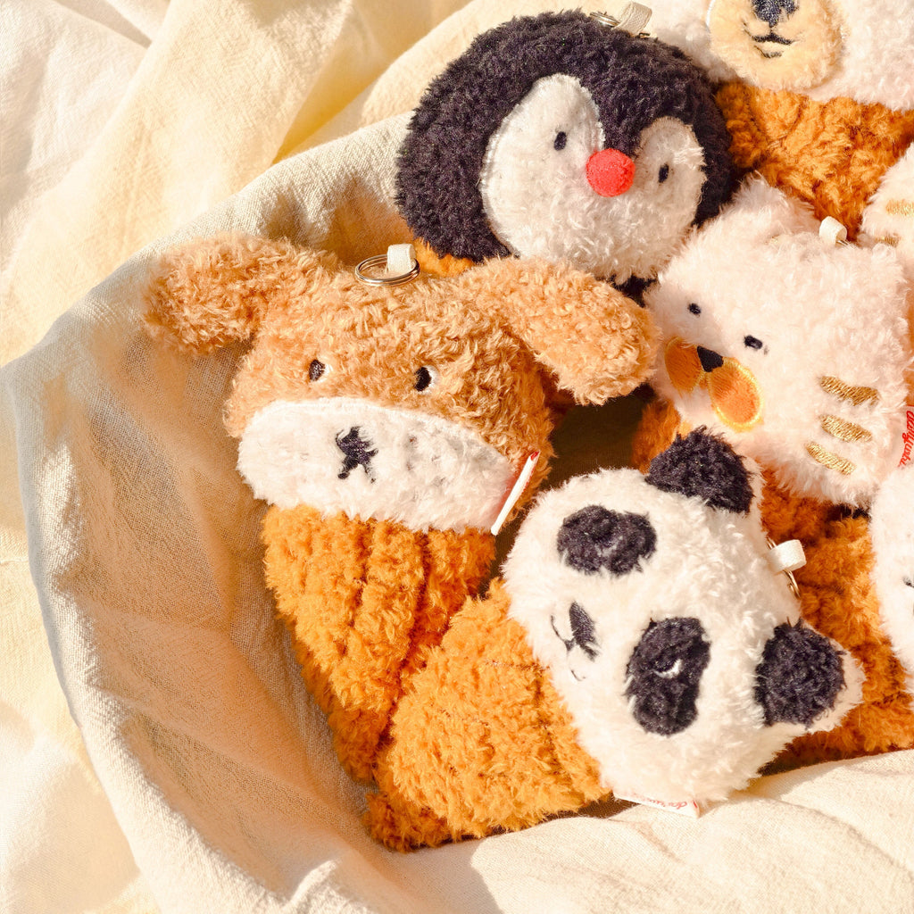 LuLuFun Studio Panda Ice Cream Cone Plush Bag Charm - Kawaii Keychain