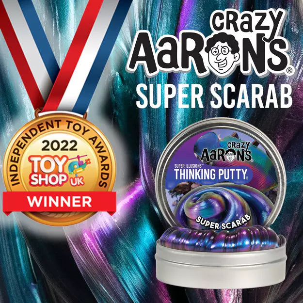 Crazy Aaron's Super Scarab Thinking Putty – Color-Shifting Fidget Toy